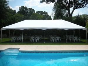 20x40 White Frame Tent rental for parties in NJ